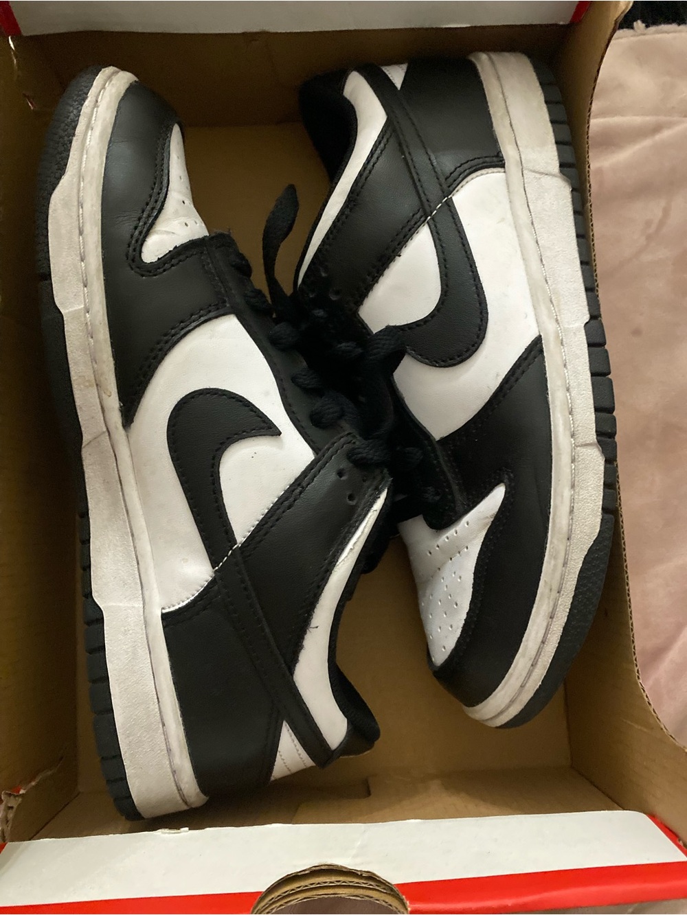 Nike Black and White Dunk-Style Low Top Sneakers